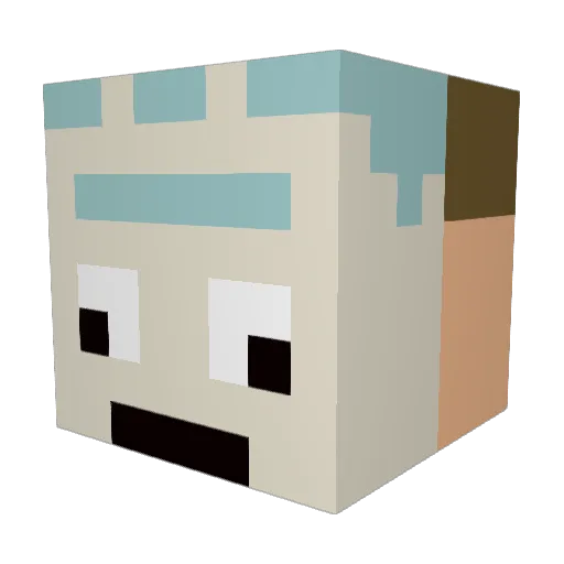 TypicalBloke Minecraft avatar head, 3D render
