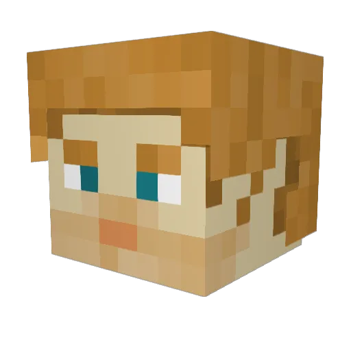 TypicalPotato Minecraft avatar head, 3D render