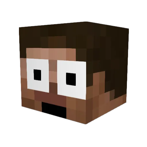 Typically_Typing Minecraft avatar head, 3D render