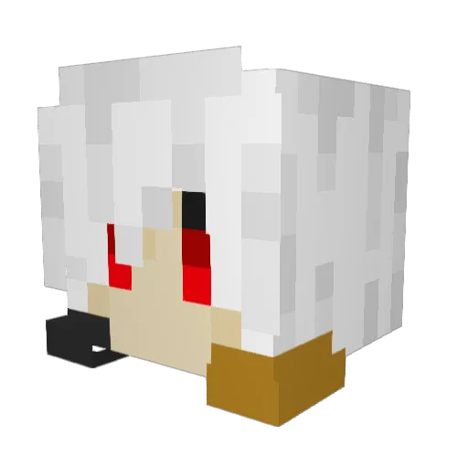 Typod Minecraft avatar head, 3D render