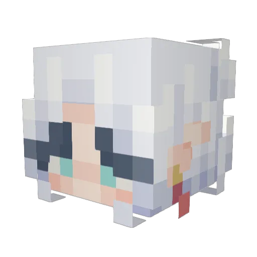 Tyquicia Minecraft avatar head, 3D render
