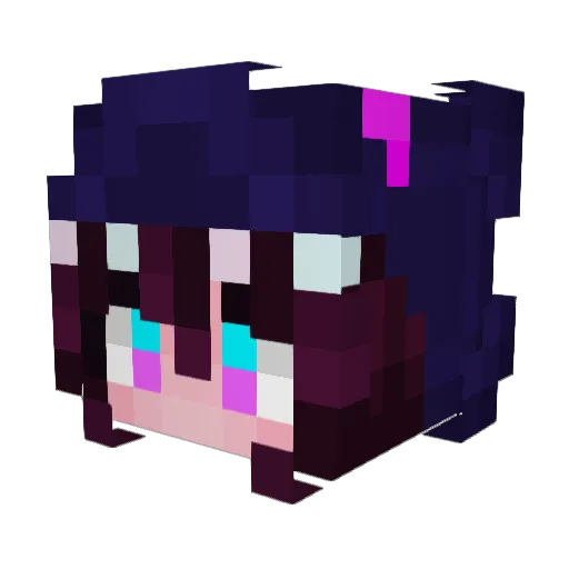 TyraVT Minecraft avatar head, 3D render