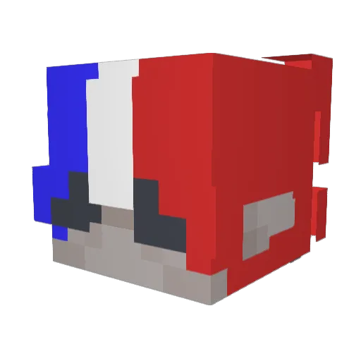 Tyramisou Minecraft avatar head, 3D render