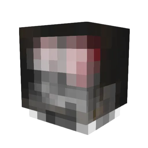 TyrannoA Minecraft avatar head, 3D render