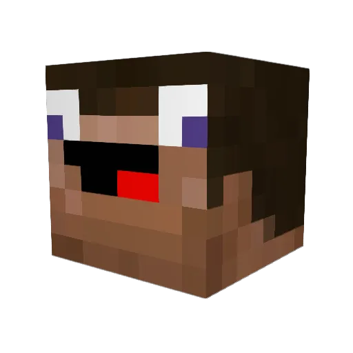 Tyrannojack Minecraft avatar head, 3D render