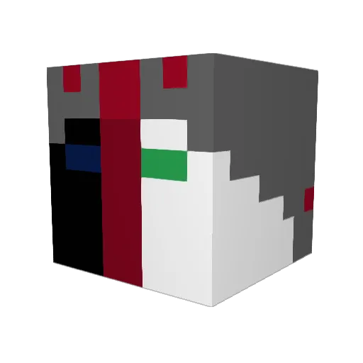 Tyrano29a Minecraft avatar head, 3D render