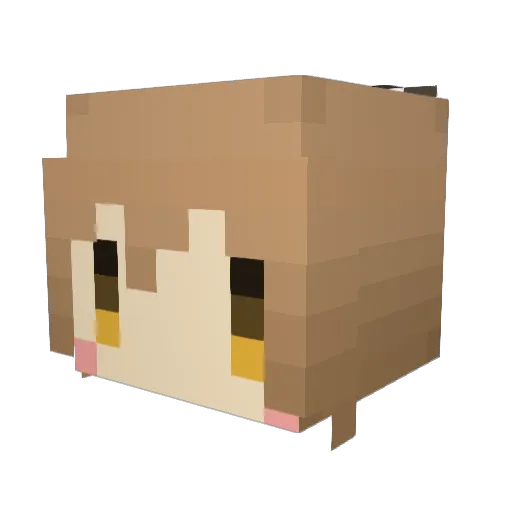 TyrantRex Minecraft avatar head, 3D render