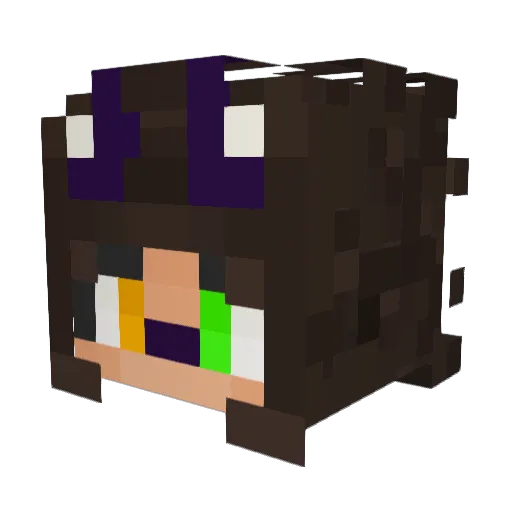 Tyrantzodon Minecraft avatar head, 3D render