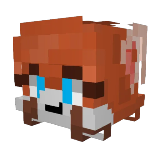 Tyrasuki Minecraft avatar head, 3D render