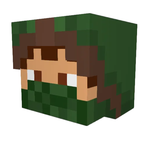 Tyrdeon Minecraft avatar head, 3D render