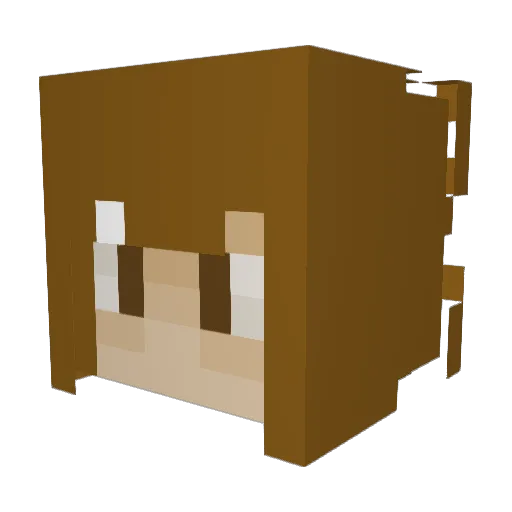 Tyrja Minecraft avatar head, 3D render