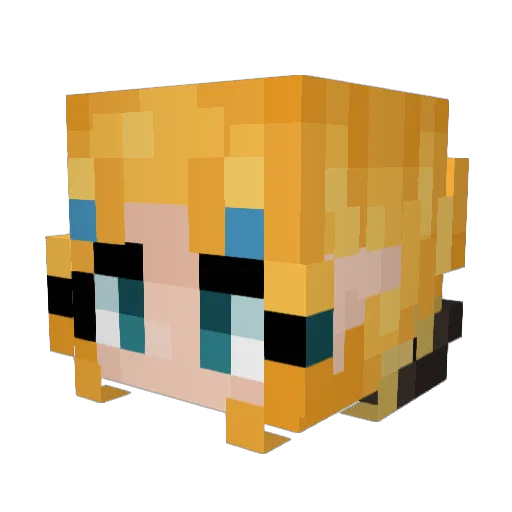 Tyrn4n Minecraft avatar head, 3D render