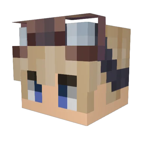 Tyro_Draak Minecraft avatar head, 3D render