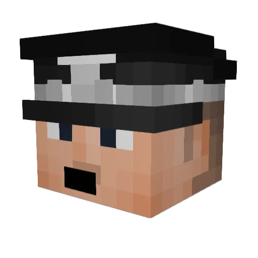 TyronShark Minecraft avatar head, 3D render