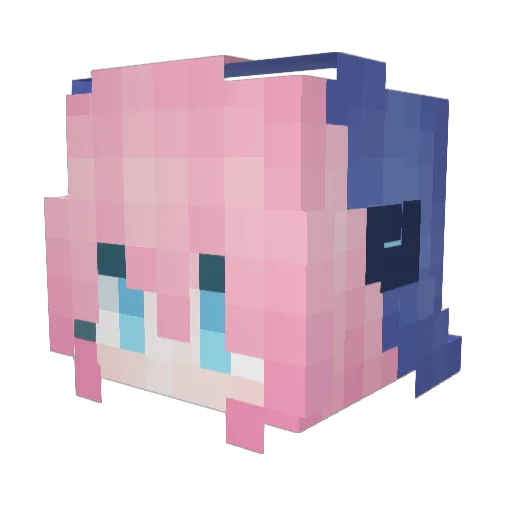 Tyronano Minecraft avatar head, 3D render