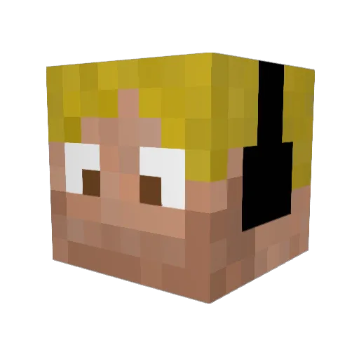TyroneBiginns Minecraft avatar head, 3D render