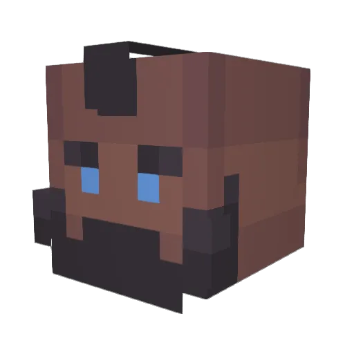 TyroneChan Minecraft avatar head, 3D render