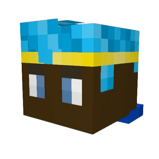 TyronePlays Minecraft avatar head, 3D render