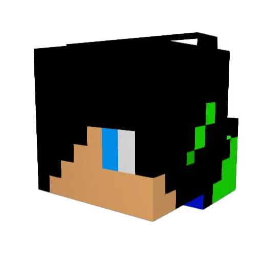 Tyser34 Minecraft avatar head, 3D render