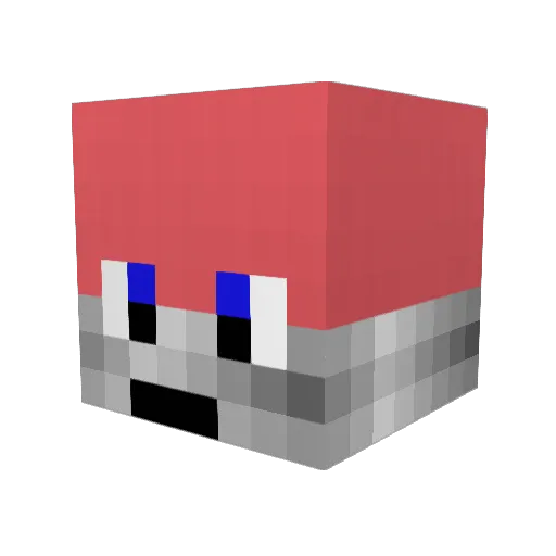 TysheJS Minecraft avatar head, 3D render