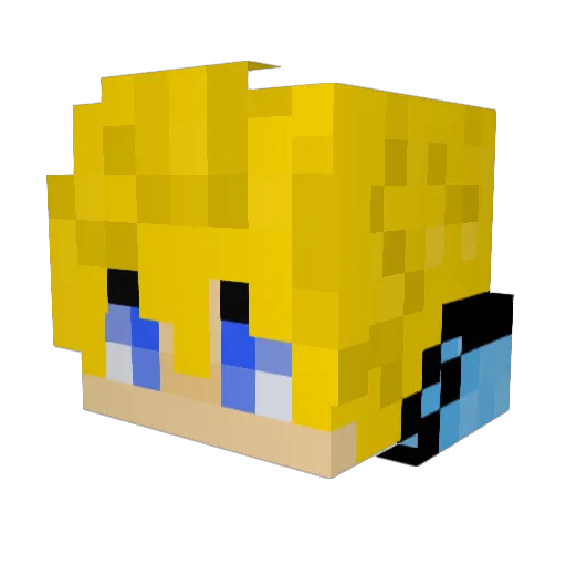 Tysi3kPL Minecraft avatar head, 3D render
