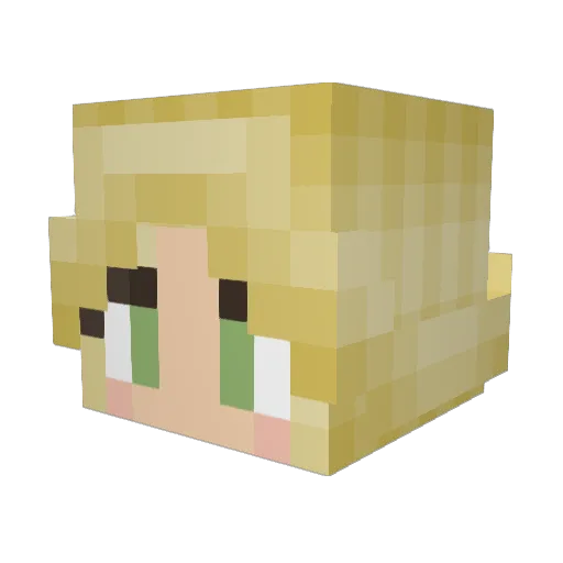 Tysia1 Minecraft avatar head, 3D render