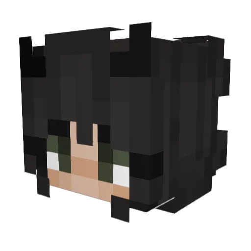 Tysiaaxq Minecraft avatar head, 3D render