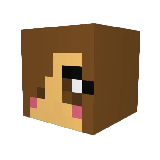 Tysijel Minecraft avatar head, 3D render