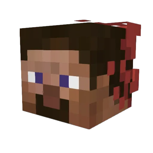 Tysoni Minecraft avatar head, 3D render
