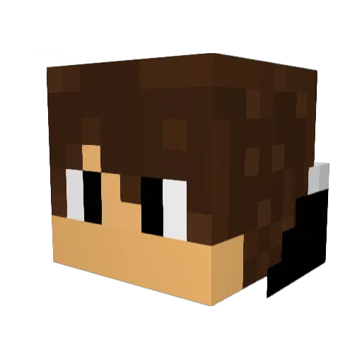 Tysthav Minecraft avatar head, 3D render