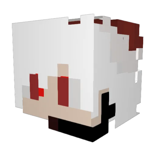 Tysti02 Minecraft avatar head, 3D render