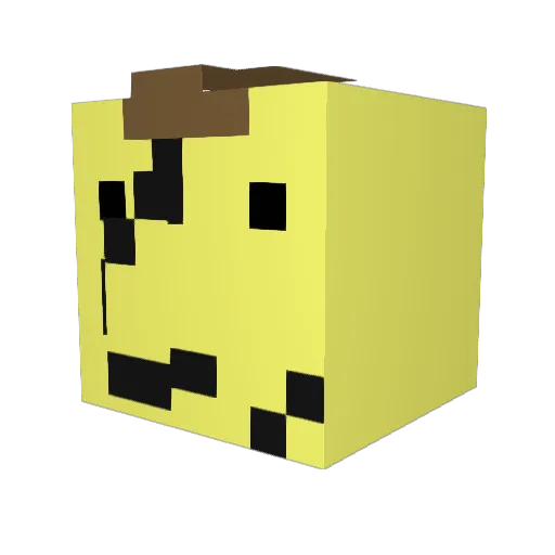 Tysyachi Minecraft avatar head, 3D render