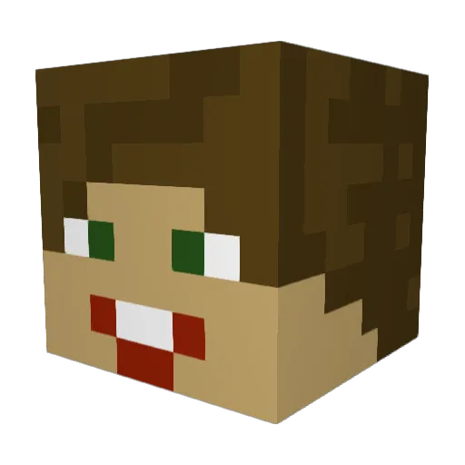 TytaMoc Minecraft avatar head, 3D render