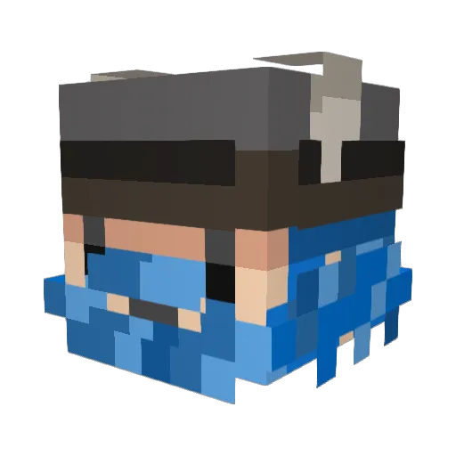 TytonV Minecraft avatar head, 3D render
