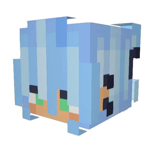 Tytroik Minecraft avatar head, 3D render
