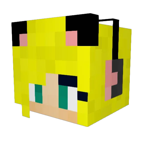 Tytteli Minecraft avatar head, 3D render