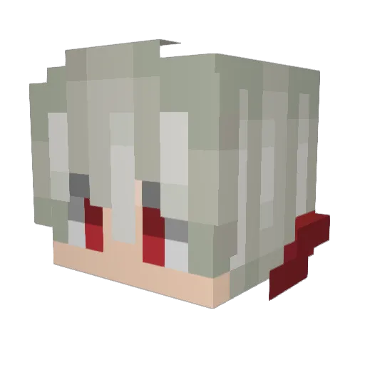 Tywitoto Minecraft avatar head, 3D render