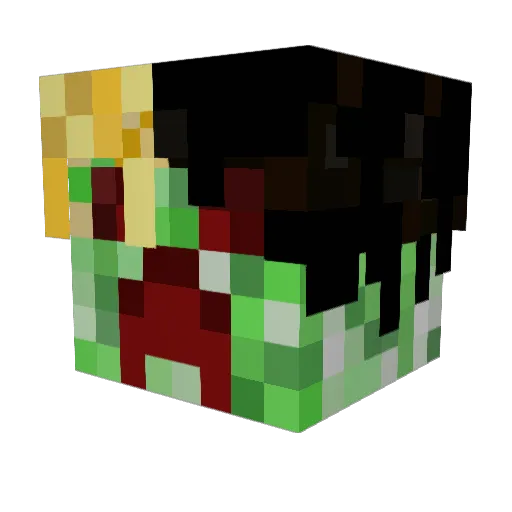 Tyy Minecraft avatar head, 3D render