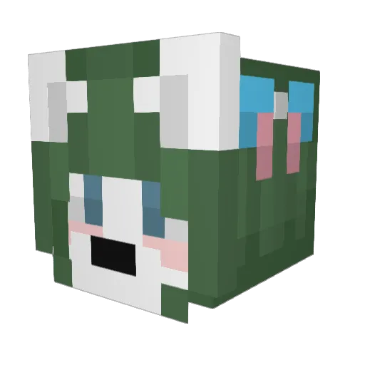 Tyyde Minecraft avatar head, 3D render