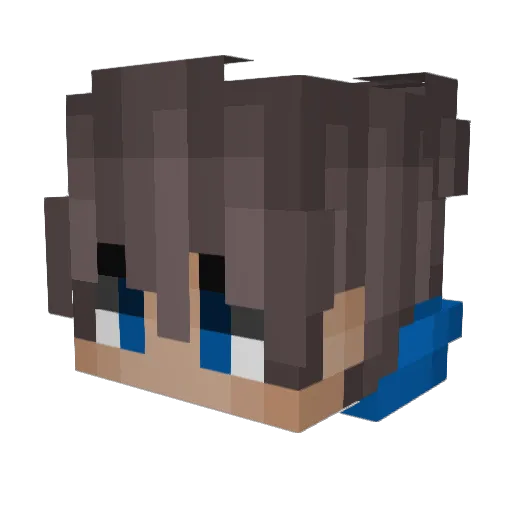 Tyzhen Minecraft avatar head, 3D render