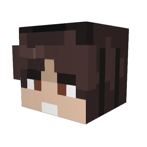 Tyzhi Minecraft avatar head, 3D render