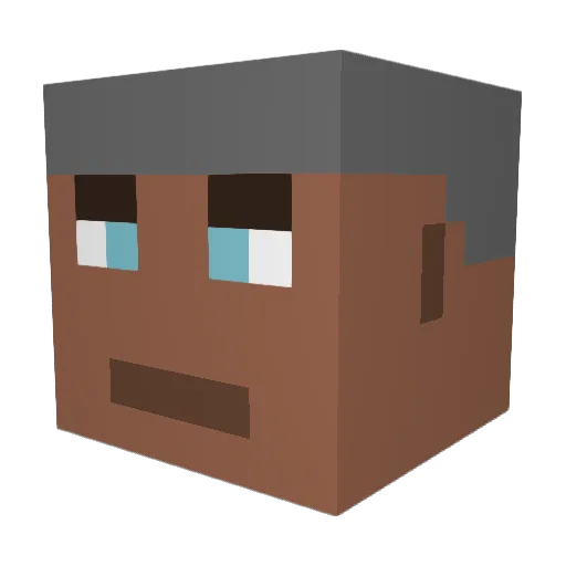 Tz9S Minecraft avatar head, 3D render