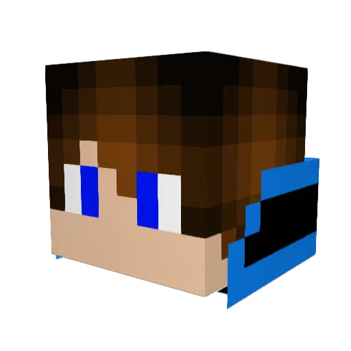 TzK_23999 Minecraft avatar head, 3D render