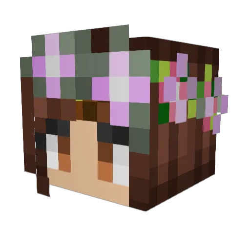 TzLaceyx Minecraft avatar head, 3D render