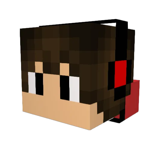 Tz_da_Coronel Minecraft avatar head, 3D render
