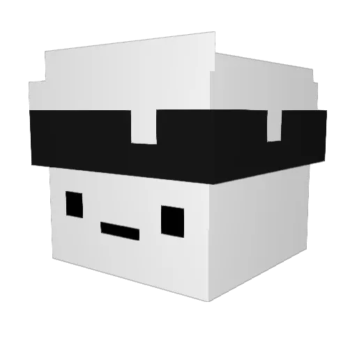 Tzamou Minecraft avatar head, 3D render