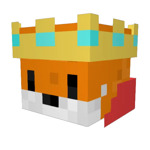 Tzatzuchi Minecraft avatar head, 3D render