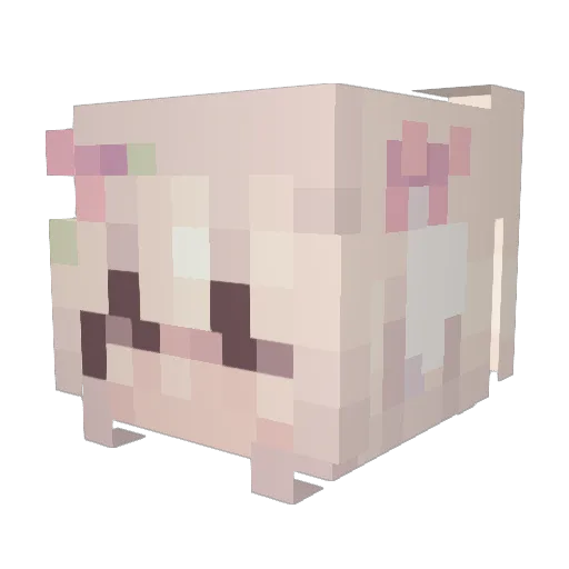 Tzeline Minecraft avatar head, 3D render