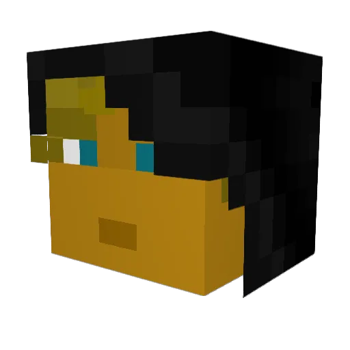 Tzerial Minecraft avatar head, 3D render