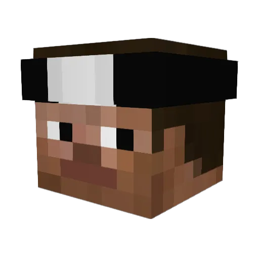 TziChecker Minecraft avatar head, 3D render